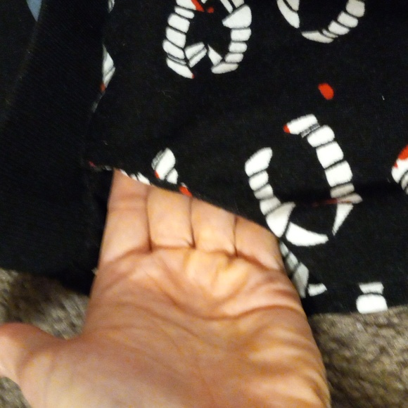 ModCloth Halloween sweatpants, fangs and dinosaur bones, size small - Picture 5 of 5